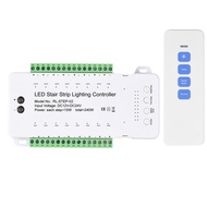 (GPBS) Dimmable Stair LED Controller 16 Channels Dual PIR Motion Sensor Step Light Strip Staircase C