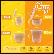 1 Dus Thinwall Cup 25Ml 35Ml 100Ml 150Ml Plastik Bulat Cup Puding