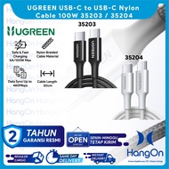 IPHONE UGREEN 35203 / 35204 USB-C to USB-C Nylon Braided Cable 100W Fast Charging 50cm Charger Cable