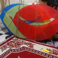 layangan gapangan ceper polos fulset senderan