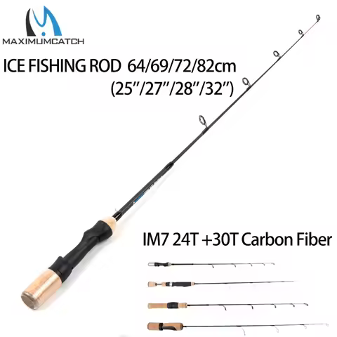 Maximumcatch Lightweight Ice Fishing Rod IM7 Carbon Fiber Winter Fishing Pole Fishing Rod Spinning F