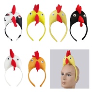 NICE Girl Rooster Headbands Funny Chicken Headwear Wide Hairband Wear Cartoon Hairband Birthday Part