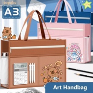 GORROS A3 Tutorial Bag, Canvas A3 Canvas Art Bag, Multifunctional Plus Size Large Capacity Waterproo