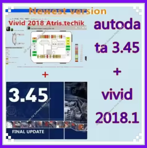 3.45AutoData Car Software 2018.01V with Vivid Workshop Data Atris-Stakis Technik Multi-Language Supp