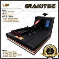 Mesin Heat Press Sablon Kaos 38x38 900Watt & 600 Watt HIGH PRESSURE