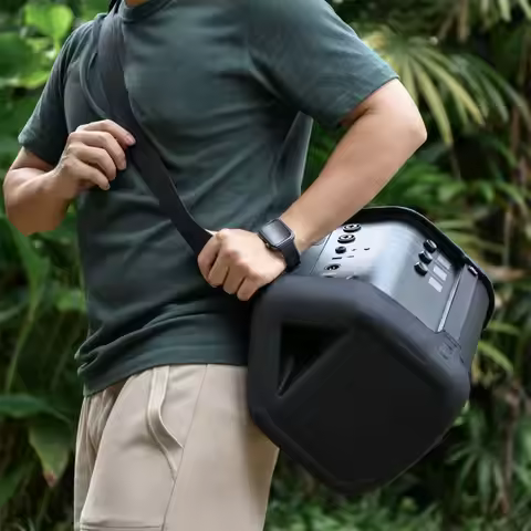 Carrying Case EVA Protective Cover with Shoulder Strap Travel Bag Speaker Cover for Bose S1 PRO+ Por