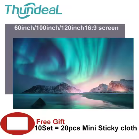 High Brightness Reflective Projector Screen 60 100 120 130 inch 16:9 Fabric Cloth Projection Screen 