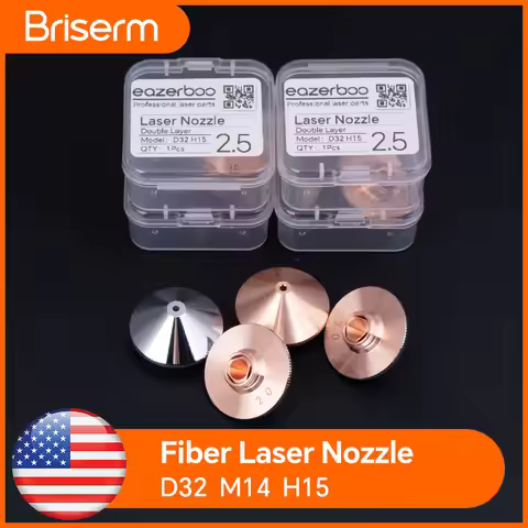 Raytools Laser Nozzle D32 M14 H15 Fiber Laser Nozzle for Laser Cutting Machine Single Double Plated 