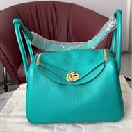 Hermes lindy26，D刻，好看的綠色 金扣 有塵袋，閒置品，五金扣膜都有