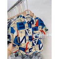 KEMEJA CK334 Boys' Patterned Shirt, Satin Shirt Top