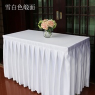Tablecloth Cover Cloth Thickened Satin Tablecloth Conference Wedding Banquet Sign-in Table Buffet Ta