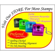 Rubber Stamp Self Ink Name Stamp / Cop Nama / Cop Kertas Paper Stamp / Cop Murah / Cop Jururawat Sta