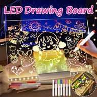 LED Drawing Board Luminous Writing Board Message Board Drawing Board For Kid Acrylic Erasable Drawin