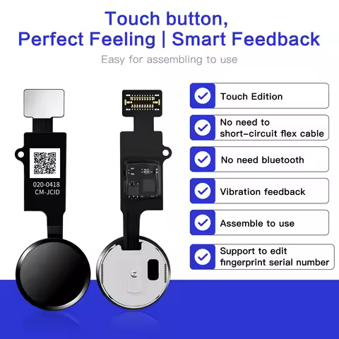 JC Home Button JCID 6th 3D Universal Touch Fingerprint Flex Cable for iPhone 7 7P 8 8P Menu Keypad H