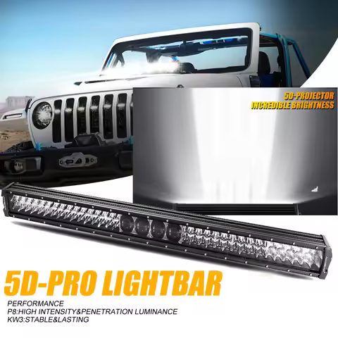 Auxbeam 12/22/32/42 Inch 5D Pro Series Spot LED Work Light Bar Dual Row Work Lamp Bar for Truck Pick