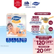 Drypers DryPantz Baby Diapers M58/ L48/ XL42/ XXL36 (1 Pack)