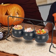 Black Cauldron Cauldron Halloween Decoration Iron Pot Bucket for Decoration Treats Servers Indoor Ou