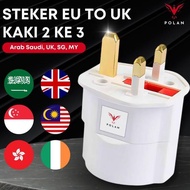 3-Prong TO 2-Pin Adapter Plug 3-Pin TO EU 2-Pin Adapter Plug/