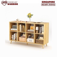 【Fireheart Warrior】 2-Tier 8-Cube Storage Cabinet / Wooden Bookcase Shelf / 120 x 30 x 72 cm