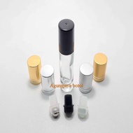 Roll On 6 Ml Clear Original Black Pp Cap / Glass Bottle / Perfume Bottle / Wind Oil Bottle / Roll On