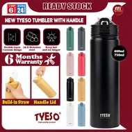 Tyeso Thermos Tumbler With Handle 600/750ml Double Layer Insulated Flask Water Bottle Botol Air 保温瓶
