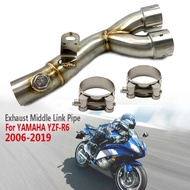 YZFR6 Motorcycle Link Muffler Pipe Silencer System Eliminator For Yamaha R6 YZF R6 2006 - 2019 Exha