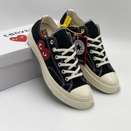 CONVERSE x COMME des GARÇONS PLAY Low สีดำ รองเท้าคอนเวิร์ส รองเท้าผ้าใบ สินค้าพร้อมกล่อง