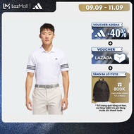 adidas Đánh gôn Áo Polo 3 Sọc Nam trắng IU4359