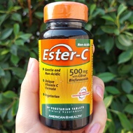 เอสเตอร์-ซี Ester-C® 500mg with Citrus Bioflavonoids 90 Vegetarian Tablets (American Health®)