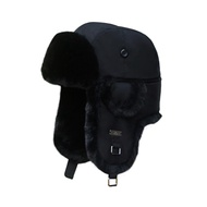 Winter Trapper Hat,Warm Faux Fur Aviator Hat,Russian Trooper Hunting Ski Hat with Ear Flaps for Men