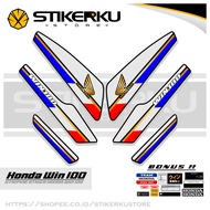 HONDA STRIPING WINHONDA 99 MOTIF/ WIN 100 STICKER/ VIRAL WIN 100 VARIATION STICKER/ MYSTORE STICKER/