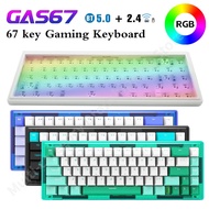 【Worth-Buy】 Gas67 Hot Swap Customized Mechanical Keyboard Kit Rgb Backlit Type-C Bluetooth 2.4g Wireless 3 Modes Gaming Mechanical Keyboard