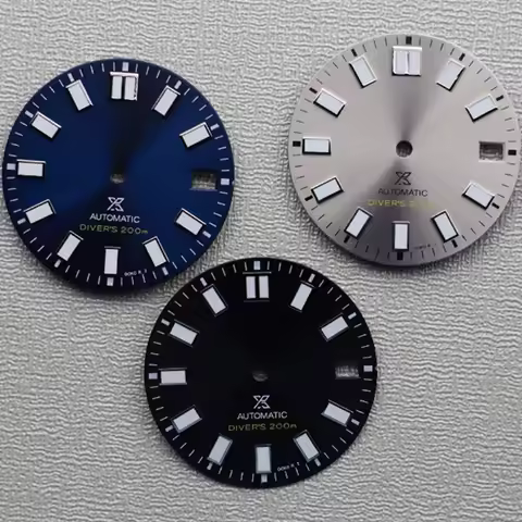 28.5mm Watch Dial BGW9/C3 Green Luminous NH35 Dial for NH35 NH36 4R 6R Movement Single Calendar Watc