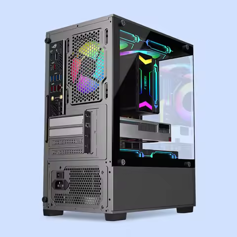 Meegopad Gaming Desktop PC I9 13900K 64GB DDR5 RTX 4090 4060 GTX1660 2TB SSD 4TB HDD RGB Liquid Cool