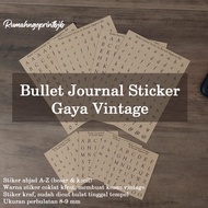 Bullet Journal Sticker Vintage Aesthetic | Aesthetic Vintage Round Journal Stickers