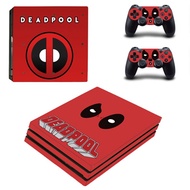 DEADPOOL Ps4 PRO Console Skin Decal Sticker + 2 Controller Skins Set