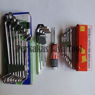 Wrench Package Ring Set + Wrench Set + L Key + American Reversible Screwdriver