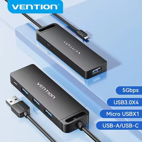 Vention USB HUB 4 Ports USB Type C to USB Splitter with Micro Charge Power for Lenovo Macbook Pro iP