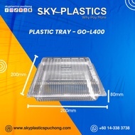 OP-L400 (6.5"inch) OPS Food Box Plastic Clear Container  [50pcs± ]