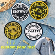 Miếng vá tên họa tiết bánh xe tròn tùy chỉnh, 1 miếng thẻ tên thêu cá nhân, miếng vá may/ủi phù hợp