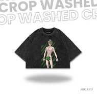 HIKARU Croptee ANIME Washed RECORD OF RAGNAR"ADAM" | Crop top | Anime T-shirt | Anime crop top | Cro