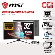 MSI 31.5" G32CQ5P VA Adaptive Sync 170Hz 1ms Frameless Ergonomic Curved Gaming Monitor