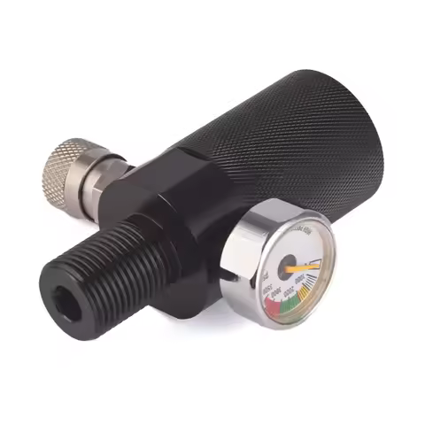 Pressure Regulator Connector Gas Cylinder Refill Quick Release Fitting Air Valve Gauge Cylinder Adap