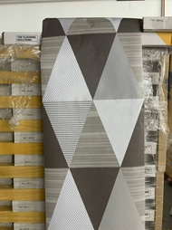 Buy 2 Roll Get 1 roll Free Gift Wood Sticker  || 10Meter KYK PVC 3D Geometric Wallpaper Batu oil pro