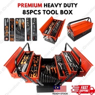 Heavy Duty 85PCS Tool Box Socket Spanner Ratchet Wrench Set 3 Layers 85PC Kotak Spanar Cantilever Me