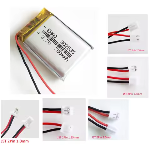 EHAO 802535 700mAh 3.7V LiPo Rechargeable Battery For Mp3 headphone E-book Bluetooth Speaker headset