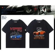 100% Cotton Dodge Viper Viper High Horsepower Racing Car Sports Car Short-Sleeved Men Women Same Sty
