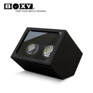 BOXY DC-02D S/DC 雙個手錶自動上鍊盒(貼皮款) - 黑色 | 三種方向模式 (順/逆/雙向) | 光電感應精準歸位 | 台灣製造 - 香港代理一年保用