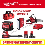 Milwaukee M12 SENSASI MESRA 4 IN 1 Combo Package ( M12 FHS + M12 BBL + M12 PAL ) Limited Package / Blower / Pruning Saw