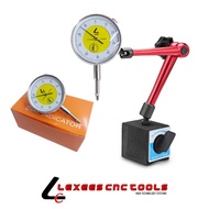 Paket Dial Indicator LEXEES + Magnetic Stand Flexible Besar Gauge Indikator Set Jarum Magnet Base